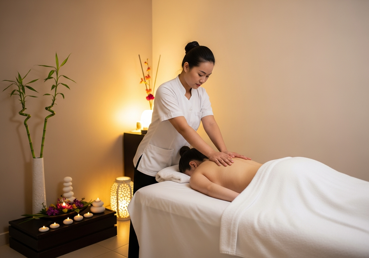 Thai massage treatment room relaxation Gold Coast