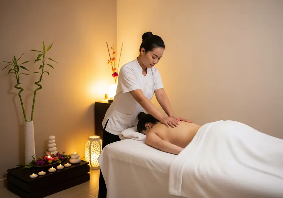 Private massage treatment room